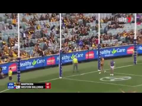 Maltese Australian Commentator shouting LIBA LIBA LIBA in AFL match in Australian football league.