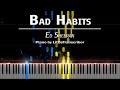 Ed Sheeran - Bad Habits (Piano Cover) Tutorial by LittleTranscriber