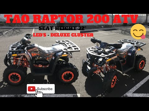 Tao Raptor 200 ATV Review In Grey Orange