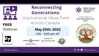 Reconnecting Generations: Inspirational Ideas from Across Canada