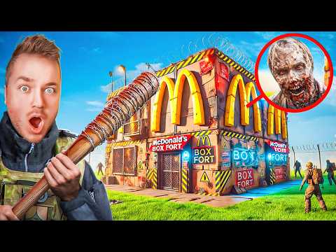 We Built A MCDONALD’S ZOMBIE BUNKER BOX FORT! (Survive the Undead Attack)