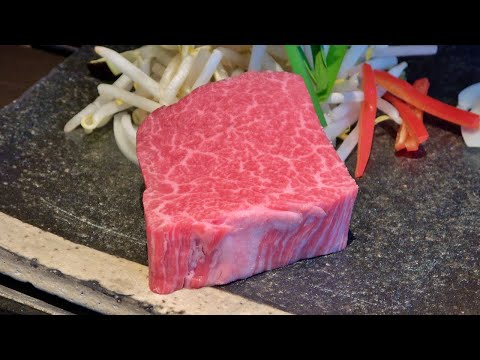 , title : 'Kyushu premium wagyu chateaubriand steak and Hungarian foie gras | teppanyaki in Japan'