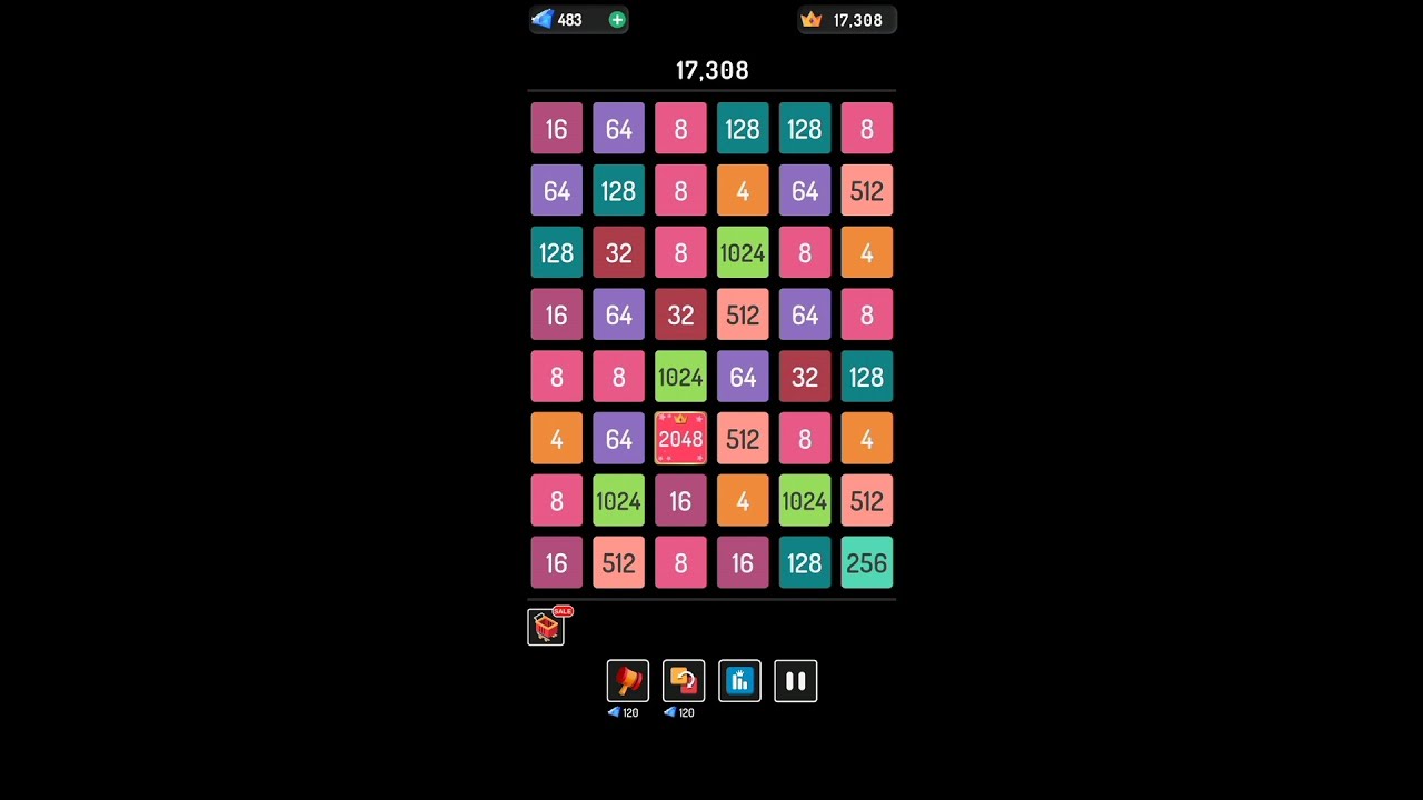 2248 Puzzle (-by Inspired Square FZE) - free offline puzzle game for Android and iOS - gameplay.