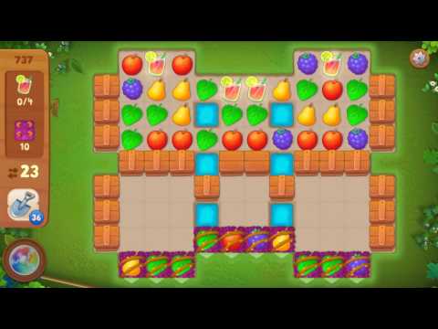 Gardenscapes Level 737 Walkthrough "No Boosters Used"
