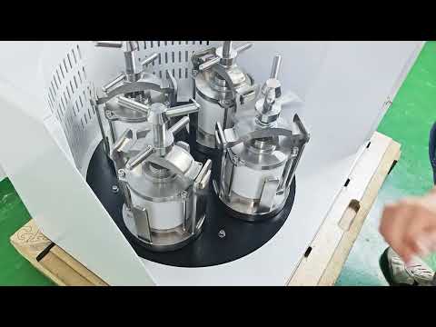 Operation video of PULVERIZER 500 four tank high energy planetary ball mill
