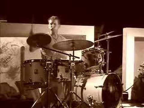 Bodek Janke playing a drumsolo, samba-style on jamsession