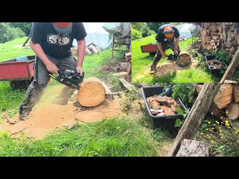 Fuxtec FX-KSP354 mit Mufflermod & Vergaser neu eingestellt, Vergleich Werkseinstellung + Kat Auspuff