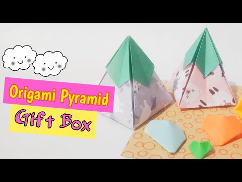 ORIGAMI PYRAMID GIFT BOX || DIY ORIGAMI PYRAMID BOX