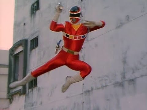 最終決戦! ハンサムレッドレンジャー対ユガンデ 電磁戦隊メガレンジャー第50話 final battle. red ranger vs yugande. sentai megaranger 50