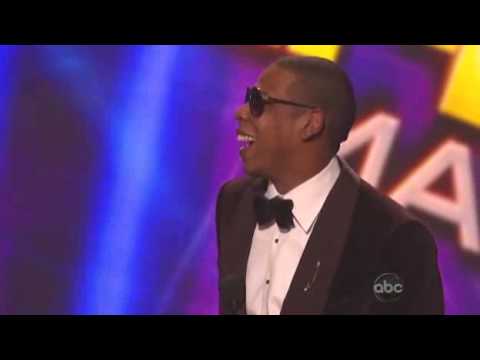 Jay-Z American Music Awards 2009 Men LIe Women Lie Numbers Dont HAHAHAHAHAHAHA Laughing at 50 Cent