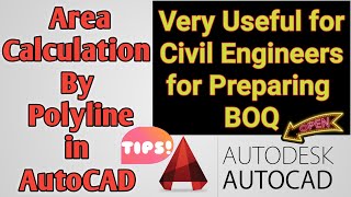 Area Calculation in AutoCAD by Polyline I AutoCAD Tips & Tricks I by DND Construction