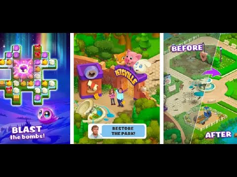 Petsville: Renovate the Zoo & Play Match 3 Games (Early Access) Gameplay Android/iOS