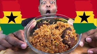 American Tries Authentic Ghanaian Jollof Rice For The First Time