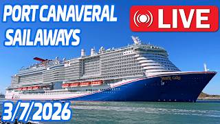 🔴 LIVE: 6 Cruise Ships Sailing Away from Port Canaveral! | 3.7.2026