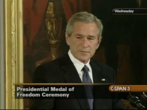 Muhammad Ali receives the Presidential Medal of Freedom