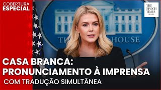 🔴 AGORA: Casa Branca faz pronunciamento à imprensa | Tradução simultânea