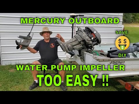 Mercury Water Pump Impeller Easy DIY also NO Oil in Foot, Full of WATER ! How To Repair It.