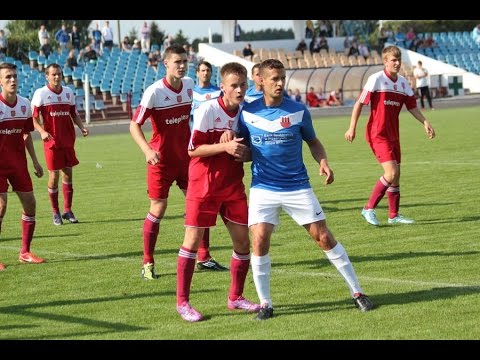 Trzecia bramka Pawła Olszewskiego (MKS Przasnysz) w starciu z Narwią