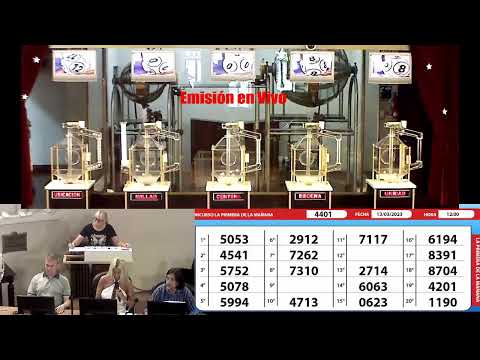 Sorteo de Quiniela LA PRIMERA DE LA MAÑANA N°4401 - 13/03/2023.- 12.00 hs.