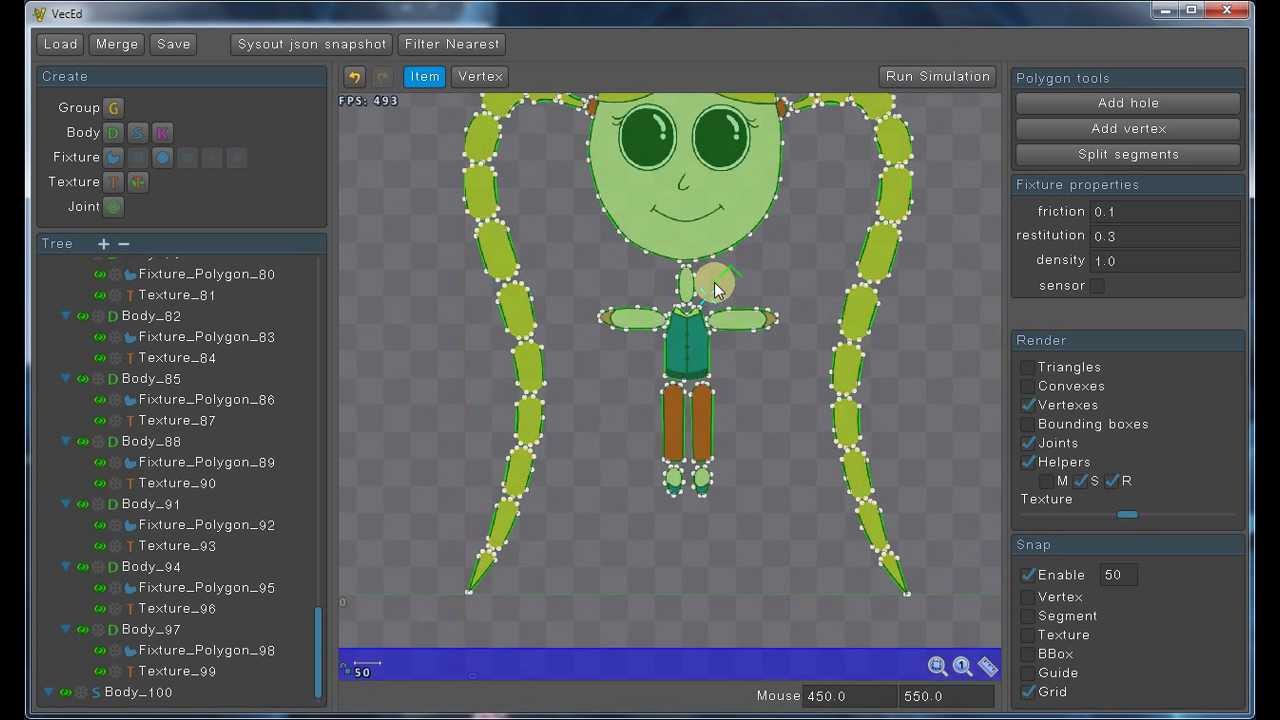 VBox2D preview 02 - Box2D editor