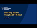 Evaluating Sources Using The SIFT Method