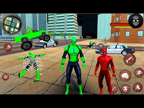 Ninja Spider New Superhero Ninja #2-Spiderman fights the gang in the city-Android Gameplay