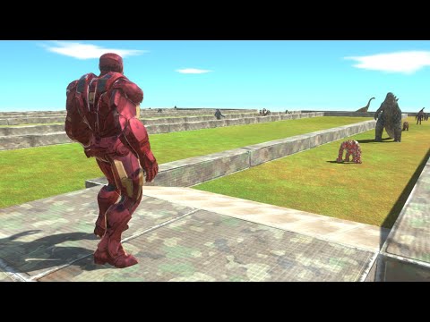 Iron Man Death Run Tour vs Godzilla - Animal Revolt Battle Simulator