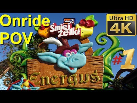 Energuś Roller Coaster POV - Energylandia Amusement Park Poland – Energus Coaster Onride (4K) 2019