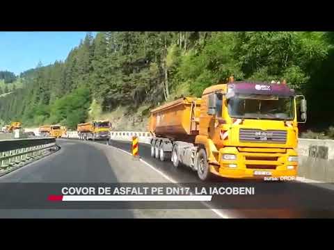 Covor nou de asfalt pe DN17, la Iacobeni
