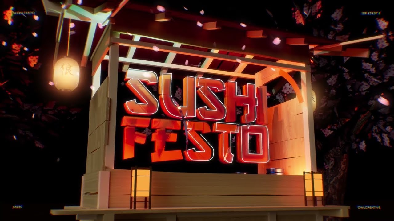Sushi Festo 3D Logo Reveal