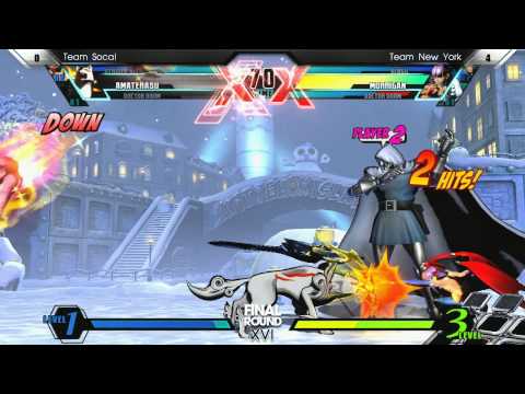 UMVC3  Grand Final Team Socal vs Team New York - Curleh Mustache Battle Royale - Final Round XVI