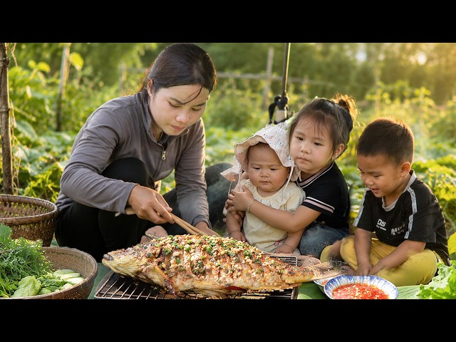 Ikan Sungai Segar Dibakar Sempurna ❤️ Makan Hangat Bersama Anak-Anakku Tercinta