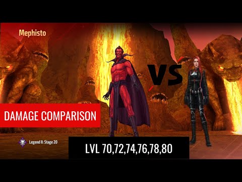 Mephisto Stage 20 Vs. Lvl 70 to Lvl 80  Black Widow (180 Proc) | Marvel Future Fight