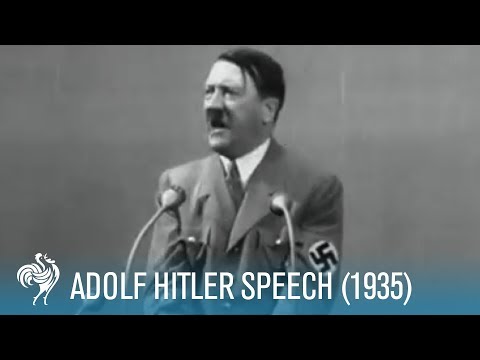 Adolf Hitler: Speech at Krupp Factory in Germany (1935) | British Pathé