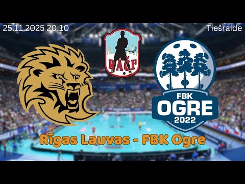 Florbols RAČF. Rīgas Lauvas - FBK Ogre. Rīgā, 25.11.2025.