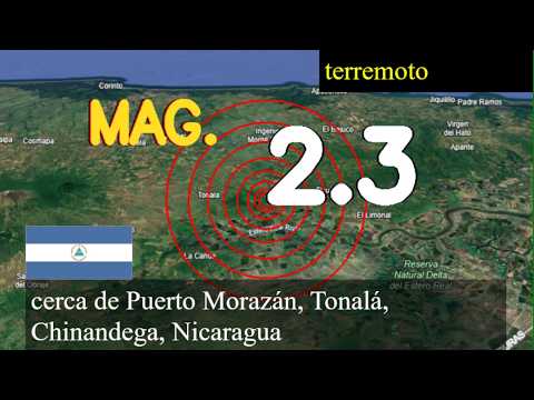 Terremoto de magnitud 2.3 sacudió cerca de Puerto Morazán, Tonalá, Chinandega, Nicaragua hoy 09 de