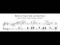 McCoy Tyner Solo on Star Eyes - Piano Transcription (Sheet Music in Description)