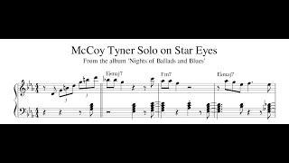 McCoy Tyner Solo on Star Eyes - Piano Transcription (Sheet Music in Description)