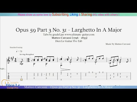 Opus 59 Part 3 No 31 - Larghetto In A Major - Matteo Carcassi
