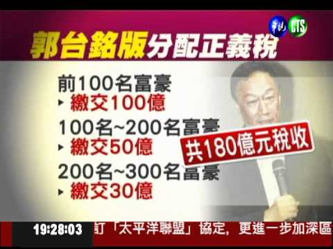 郭台銘提富人稅 有人挺.有人罵!