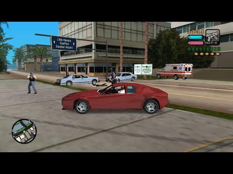 GTA Vice City Stories Insane 6 Star Wanted Level Police Army Shootout + Escape