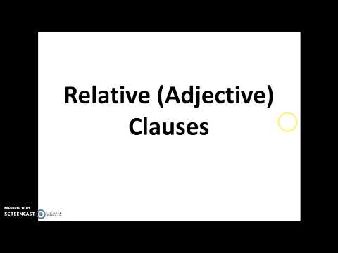 主語関係節 (Subject Relative (Adjective) Clause)