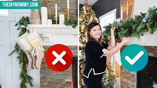 The Secret to Hanging Garland on a Mantel