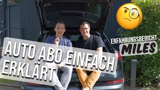 Auto Abo einfach erklärt! Kostenvergleich 2024! Erfahrungsbericht Miles