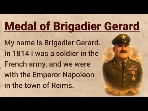 Learn English through Stories Level 1 | The Medal of Brigadier Gerard - Military Adventure