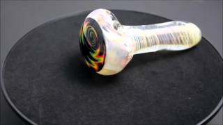 Fumed Rasta Wig Wag Hand Pipe at FunkyPiece