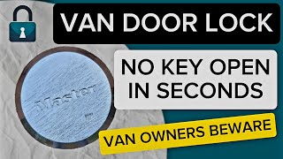 Exposing the Flaw: Unlocking a Van's Retrofitted Lock in Seconds!#security #vanlife #masterlock