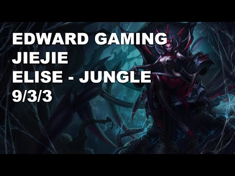 EDward Gaming Jiejie Jungle Elise vs Karthus - KR Challenger Patch 10.8