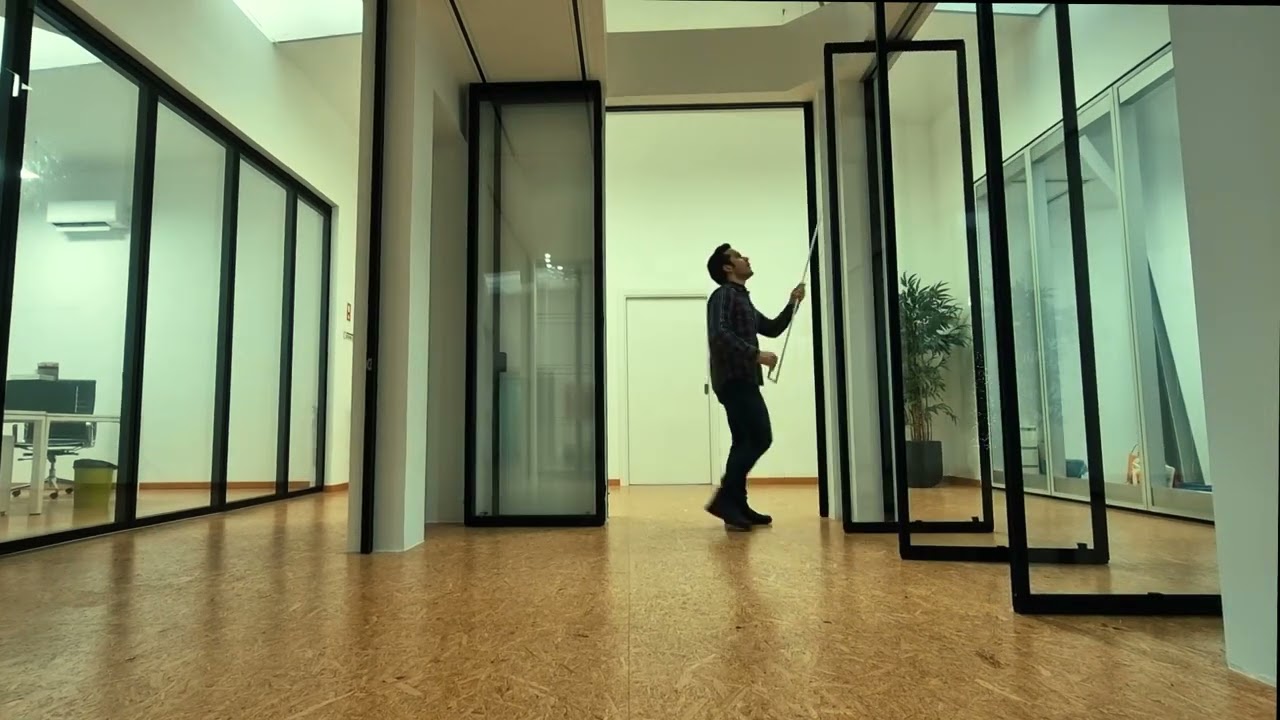 Glass Sliding Partition – Commercial Installation