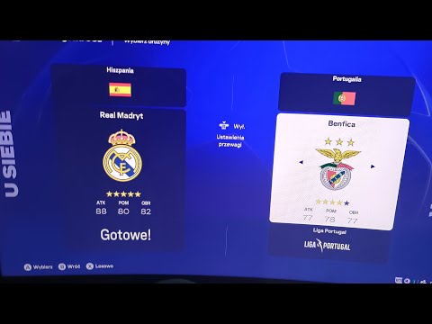 Ea fc25 Liga mistrzów mecz rewanż 1/16 Play off Baraże Ligi Mistrzów Real vs Benfika 2